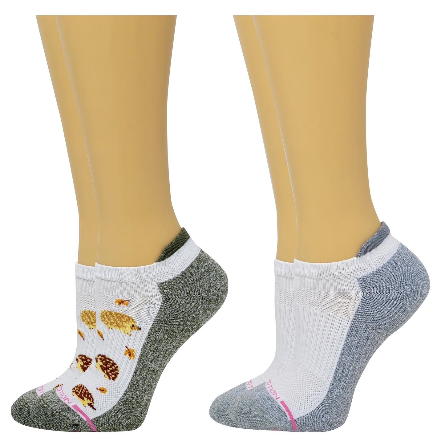 Ankle Compression Socks | Dr Motion Socks |Hedgehog (2 Pack)