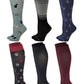 Knee High Compression Socks | New Assorted Gradated | Women's (6 Pairs)