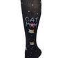 Women Cat Mom Design Compression Knee High Socks