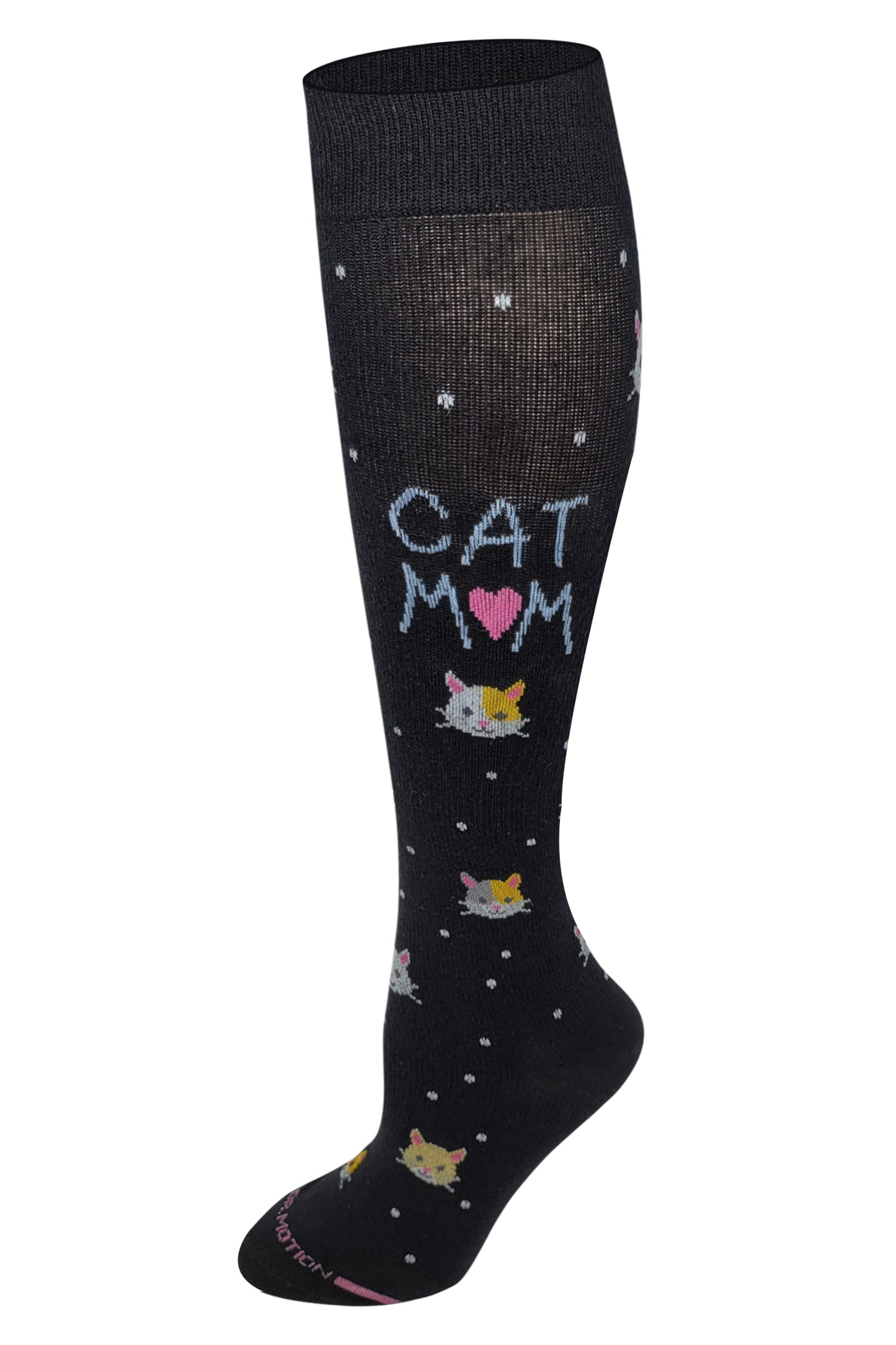 Women Cat Mom Design Compression Knee High Socks