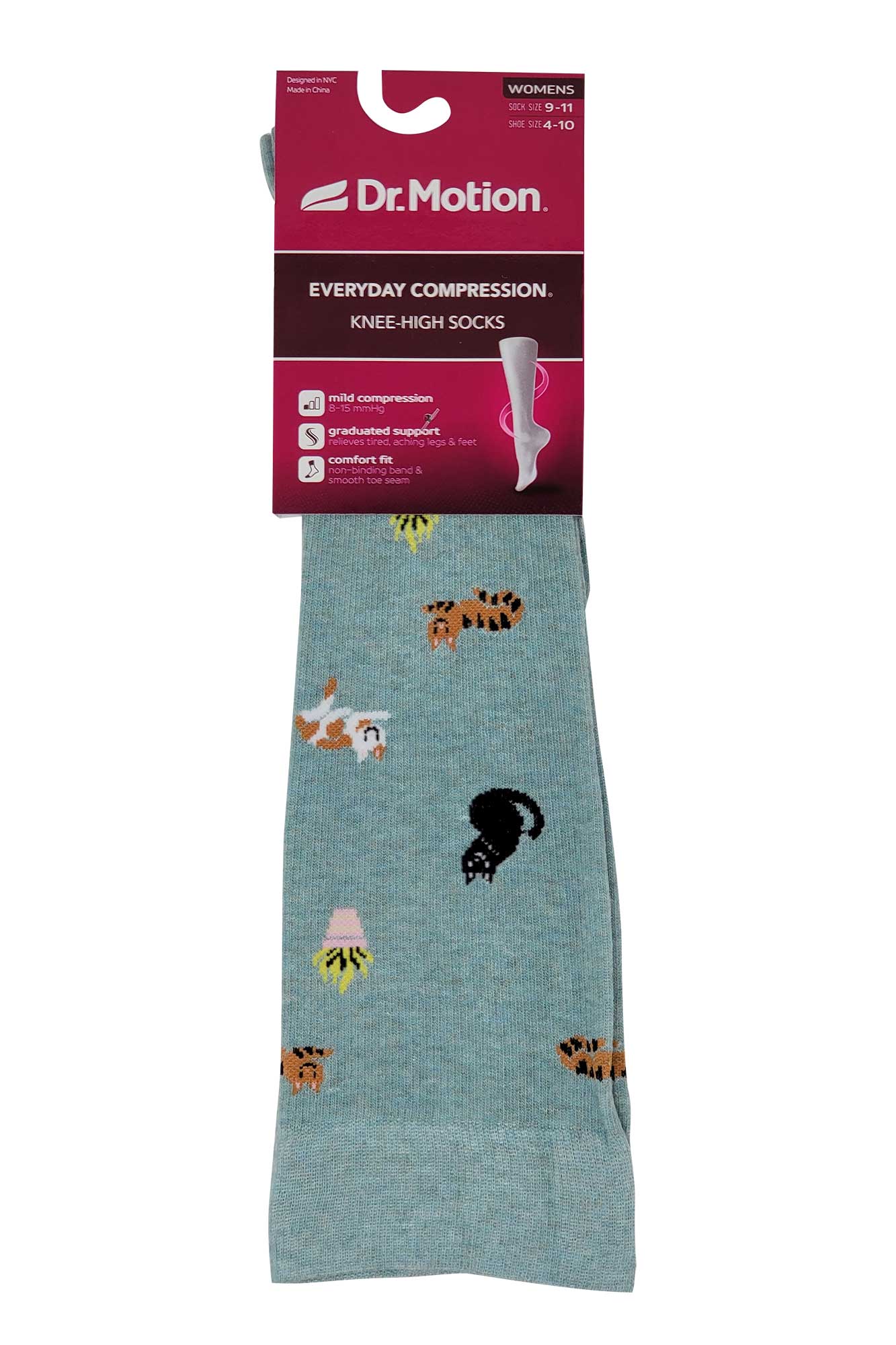 Knee High Compression Socks | Cozy Cats Dr. Motion | Women (1 Pair)