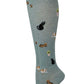 Knee High Compression Socks | Cozy Cats Dr. Motion | Women (1 Pair)