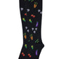 Knee High Compression Socks | Veggies Design | Women's (1 Pair)