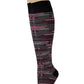 Knee High Compression Socks | Colorful Stripes Design | Women's (1 Pair)