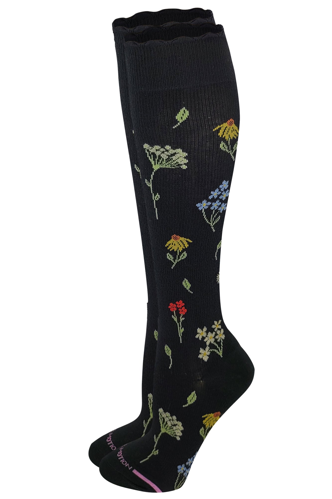 Knee High Compression Socks | Dr. Motion Wildflowers | Women (1 Pair)