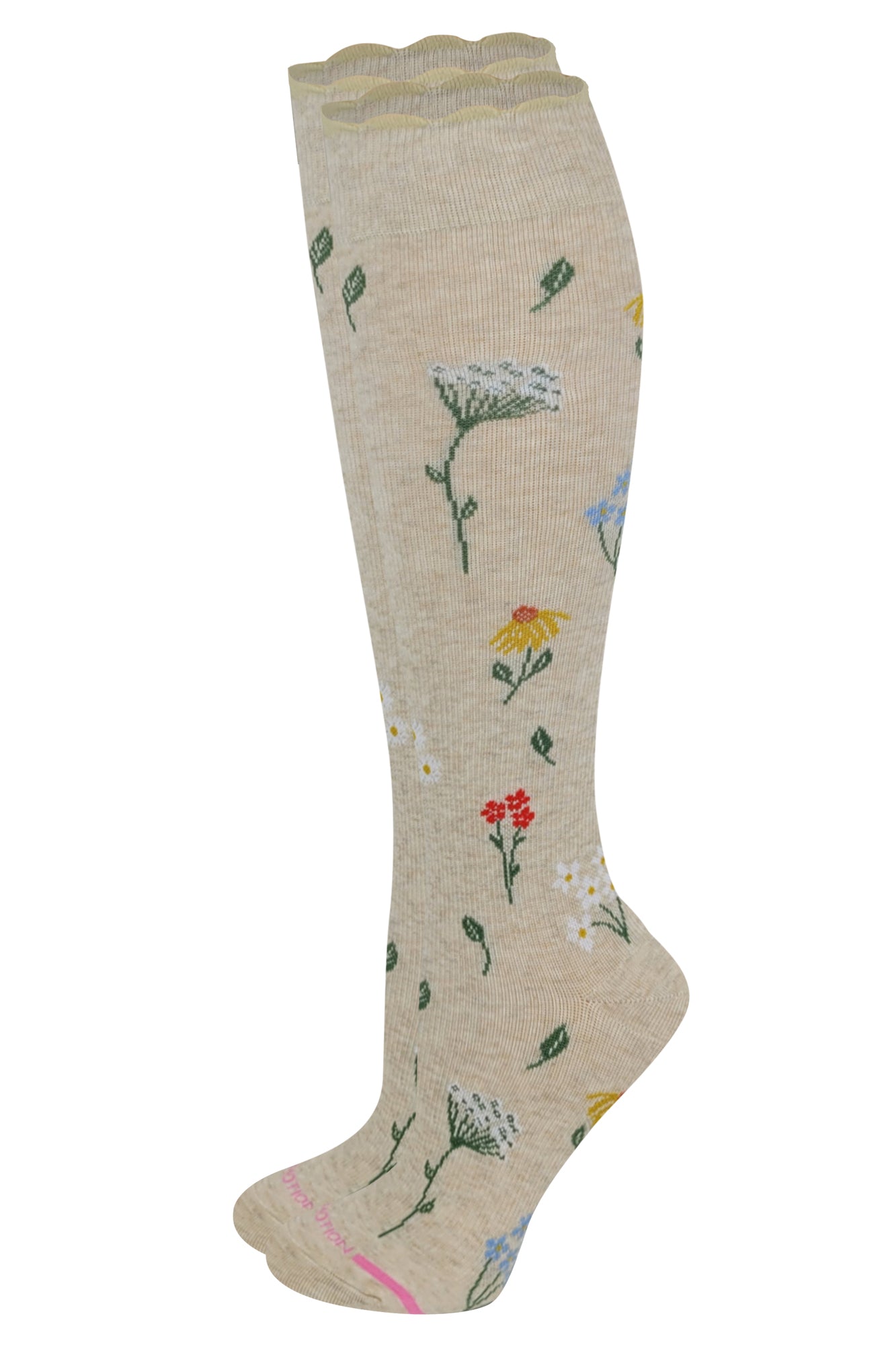 Knee High Compression Socks | Dr. Motion Wildflowers | Women (1 Pair)