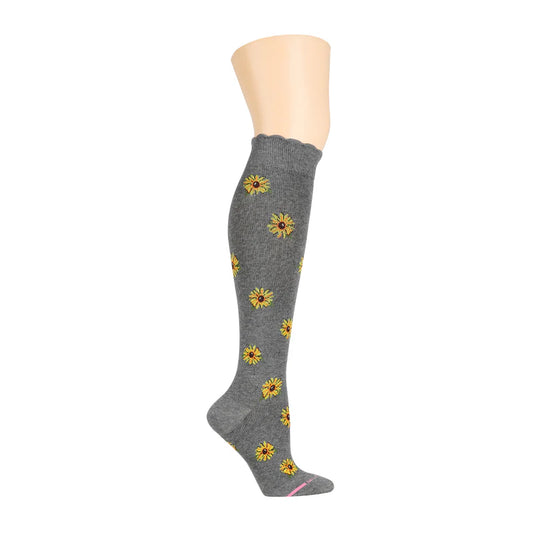 Compression Knee High Socks for women | SUNFLOWERS