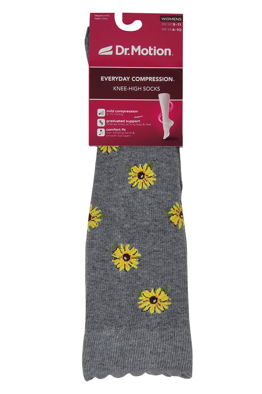 Compression Knee High Socks for women | SUNFLOWERS