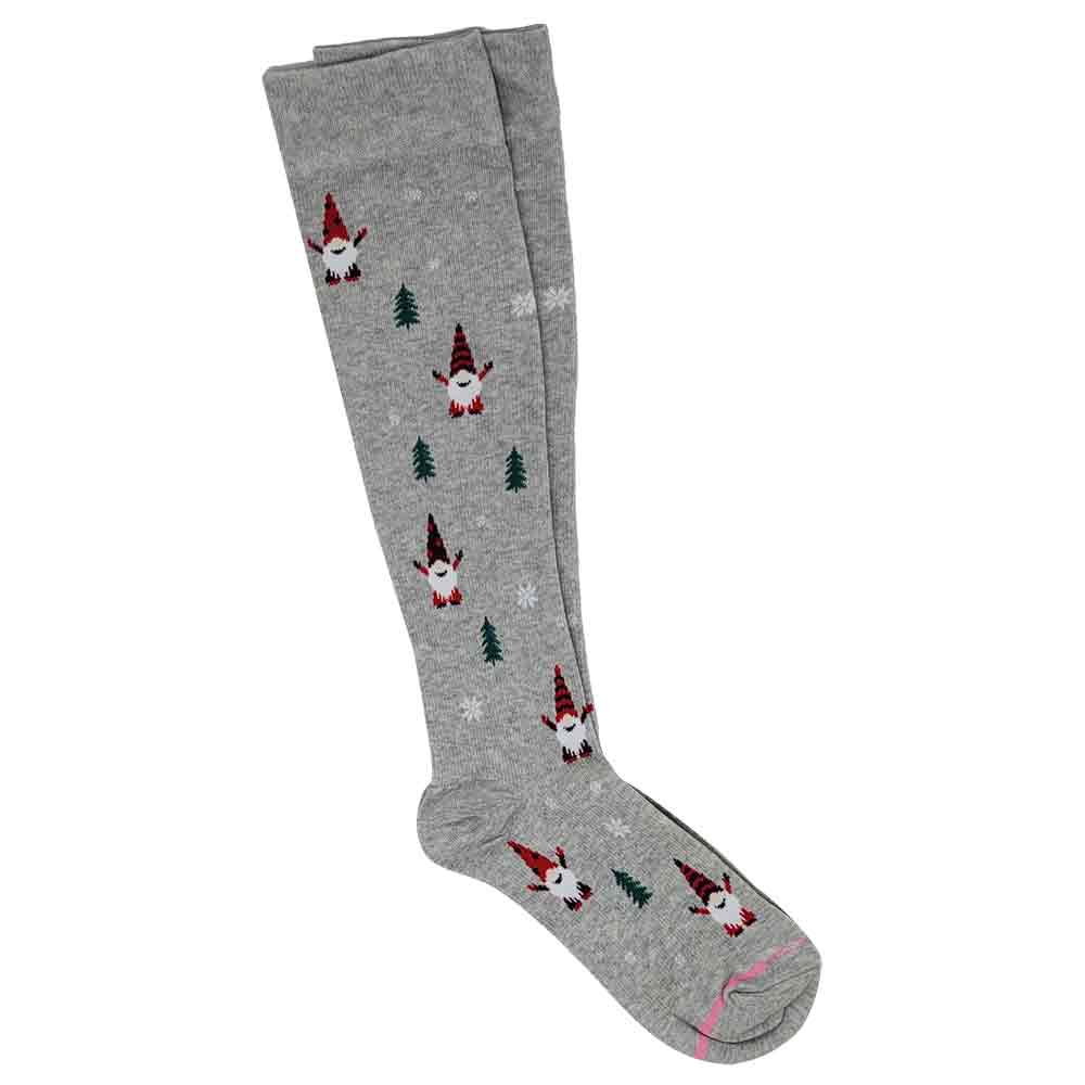 Knee High Compression Socks | Dr. Motion Novelty Christmas Print | Women (6 Pairs)