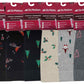 Knee High Compression Socks | Dr. Motion Novelty Christmas Print | Women (6 Pairs)