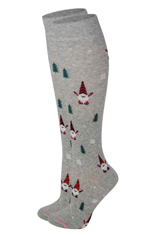 Knee-High Compression Socks | Christmas Gnome Dr. Motion | Women (1 Pair)