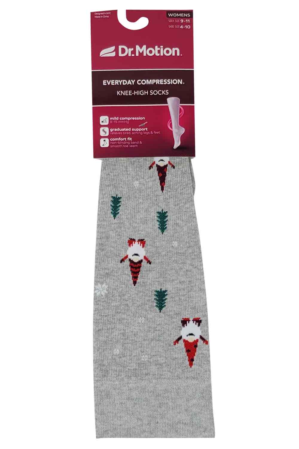 Knee-High Compression Socks | Christmas Gnome Dr. Motion | Women (1 Pair)