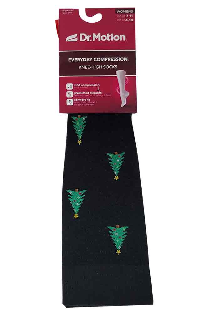 Knee-High Compression Socks | Christmas Tree Dr. Motion | Women (1 Pair)