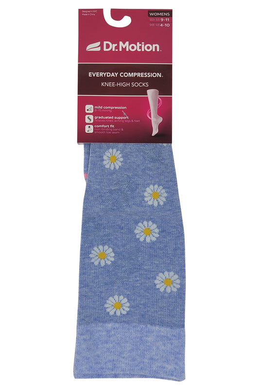 Compression Knee High Socks for women | Daisy Flowers