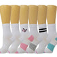 Mid-Crew Compression Socks | Assorted White Half-Cushion | Dr Motion ( 6 Pairs )