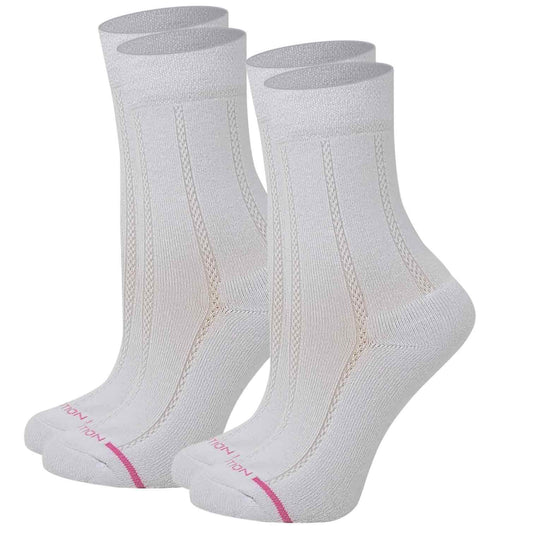 Crew Diabetic Socks | Texture Column Half-Cushion | Dr Motion ( 2 Pack )