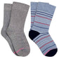 Crew Diabetic Socks | Thin Stripe Half-Cushion | Dr Motion ( 2 Pack )