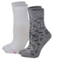 Crew Diabetic Socks | Floral Outline Half-Cushion | Dr Motion ( 2 Pack )