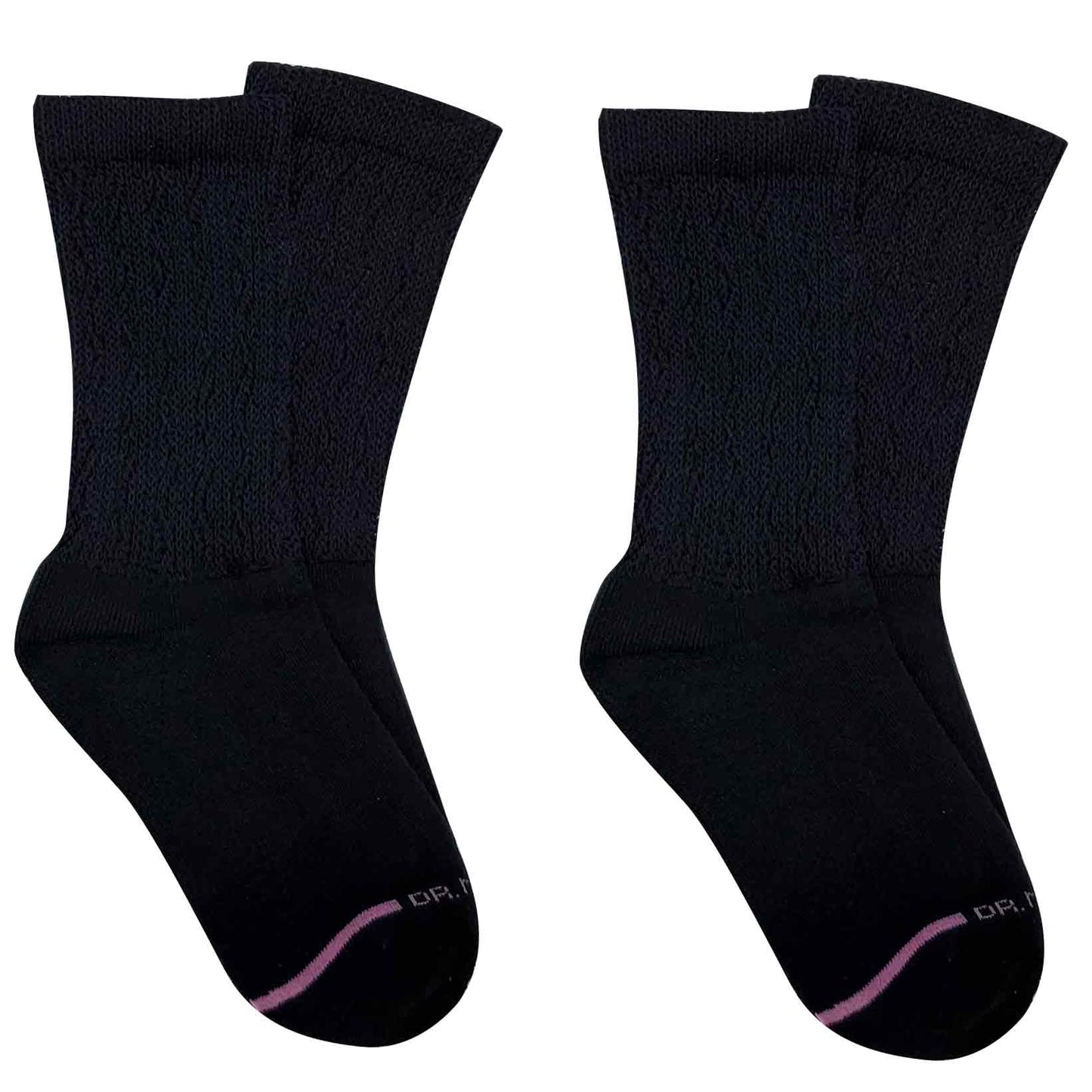 Crew Diabetic Socks | Solid Colors Half-Cushion | Dr Motion ( 2 Pack )