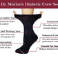 Crew Diabetic Socks | Solid Colors Super Cozy Half-Cushion | Dr Motion ( 2 Pack )