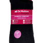 Crew Diabetic Socks | Black White Super Cozy Half-Cushion | Dr Motion ( 4 Pack )