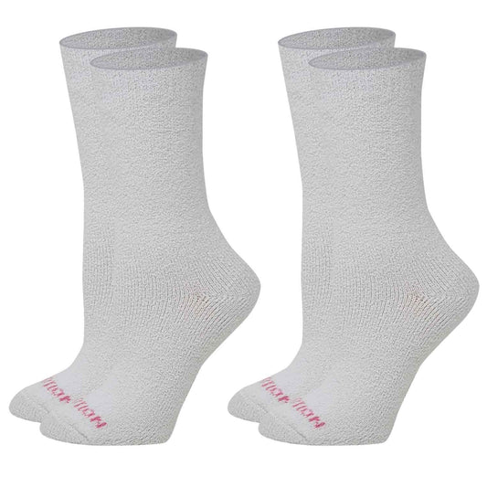 Crew Diabetic Socks | Solid Colors Super Cozy Half-Cushion | Dr Motion ( 2 Pack )