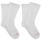 Crew Diabetic Socks | Black White Super Cozy Half-Cushion | Dr Motion ( 4 Pack )