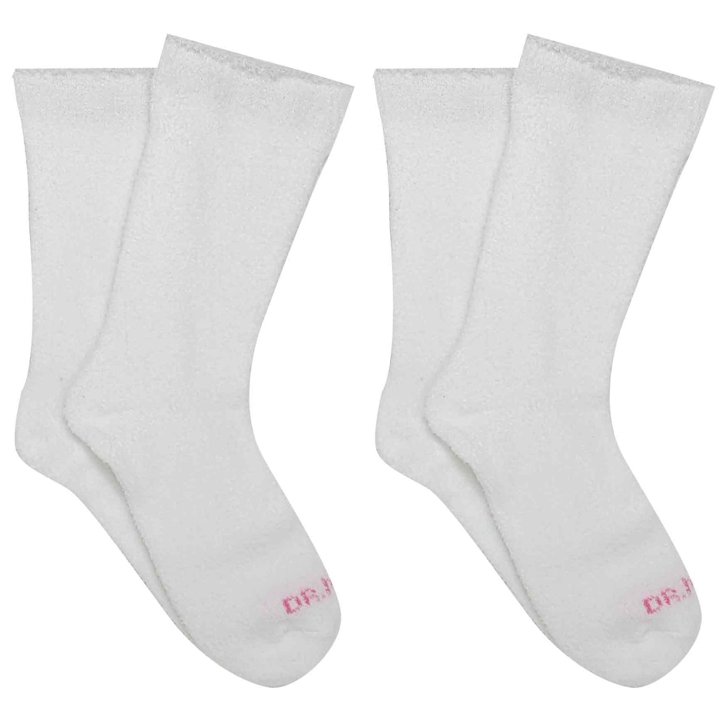 Crew Diabetic Socks | Black White Super Cozy Half-Cushion | Dr Motion ( 4 Pack )