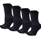 Crew Diabetic Socks | Black White Half-Cushion | Dr Motion ( 4 Pack )