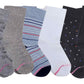 Crew Diabetic Socks | Assorted Half-Cushion | Dr Motion ( 6 Pack )