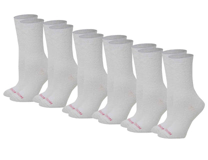 Crew Cozy Diabetic Socks | Black White Colors | Dr Motion ( 6 Pack )