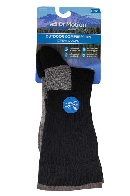 Close-up of men's compression crew socks with TruDry moisture-wicking yarn
