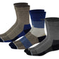 Compression Crew Socks | Color Block Half-Cushion | Dr Motion Men ( 3 Pairs )