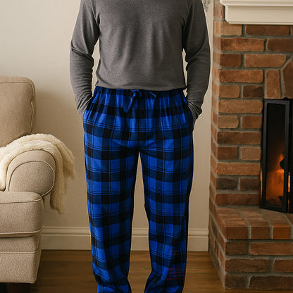 Different Touch men’s pajama pants set – soft 100% polyester microfleece fabric