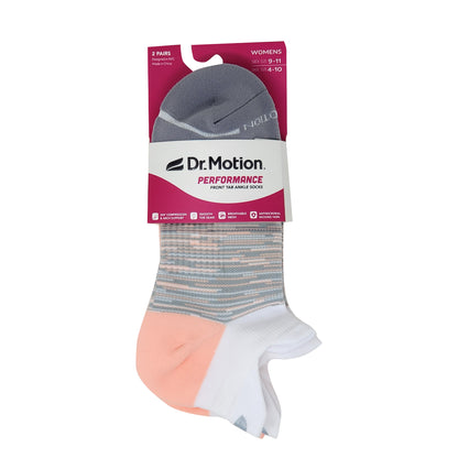 Ankle Compression  Socks | Dr Motion Socks | Ombre Colorblock (2 Pack)