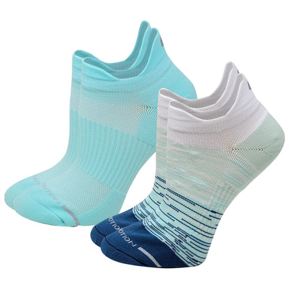 Ankle Compression  Socks | Dr Motion Socks | Ombre Colorblock (2 Pack)