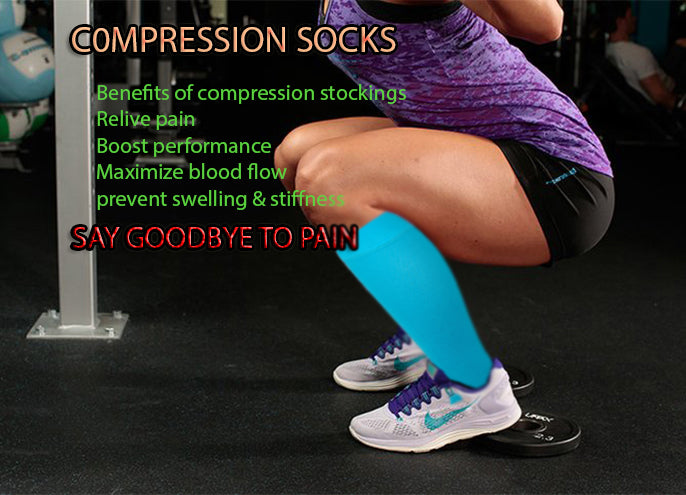 Compression Knee High Socks | 8-15 mmHg Solid Colors | Women (1 Pair)