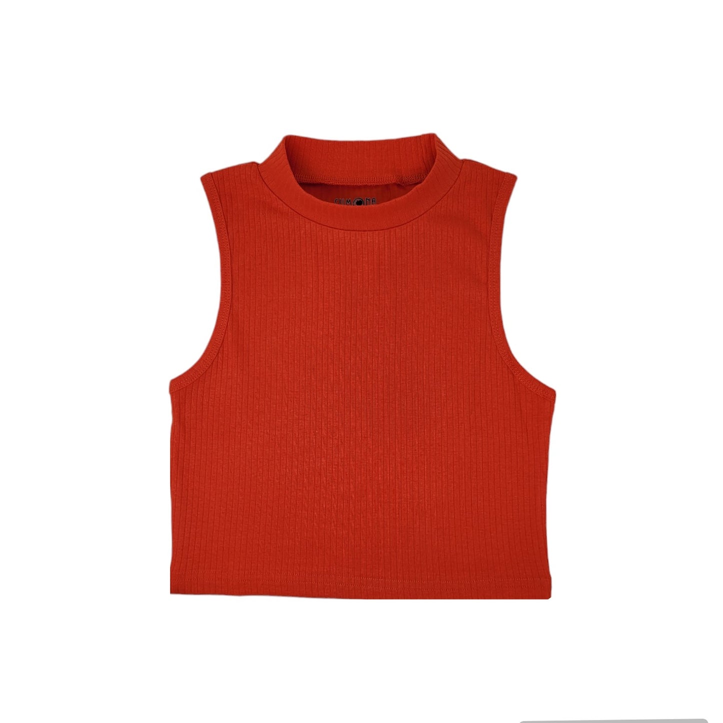 Mock Neck Crop Top | Cotton Blend Assorted Colors| Women