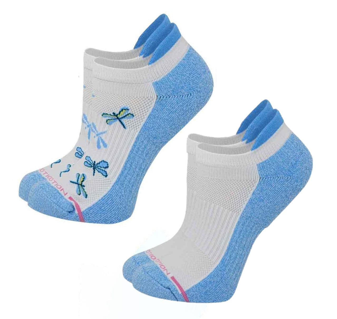 Ankle Compression Socks | Dragonfly Half-Cushion |Dr Motion ( 2 Pack )