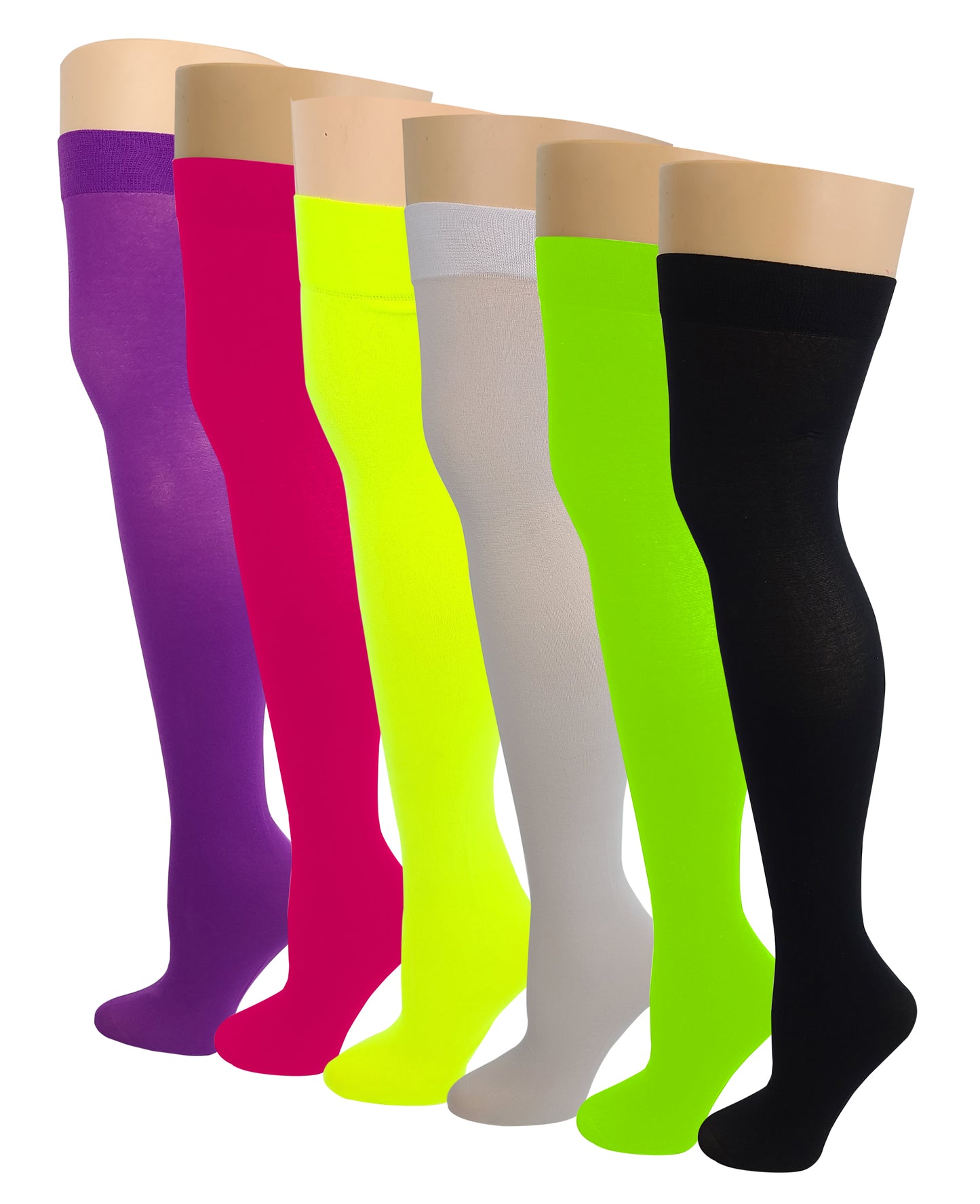 Thigh High Trouser Socks | Opaque Solid Colors | Women