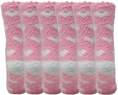 Hospital slipper socks with non-skid sole and plush interior