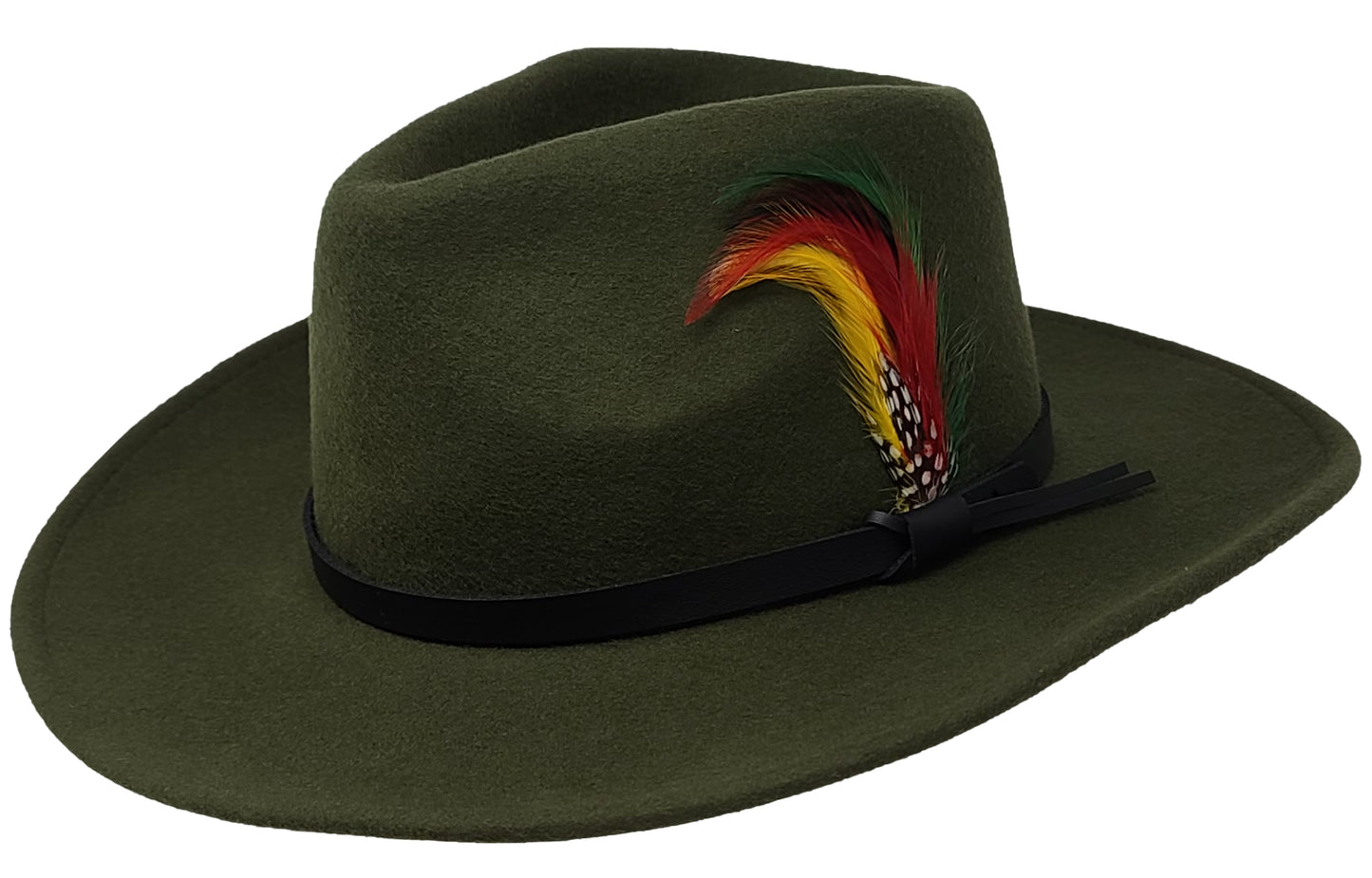 Wide Brim Cowboy Hat | Outback Crushable Wool