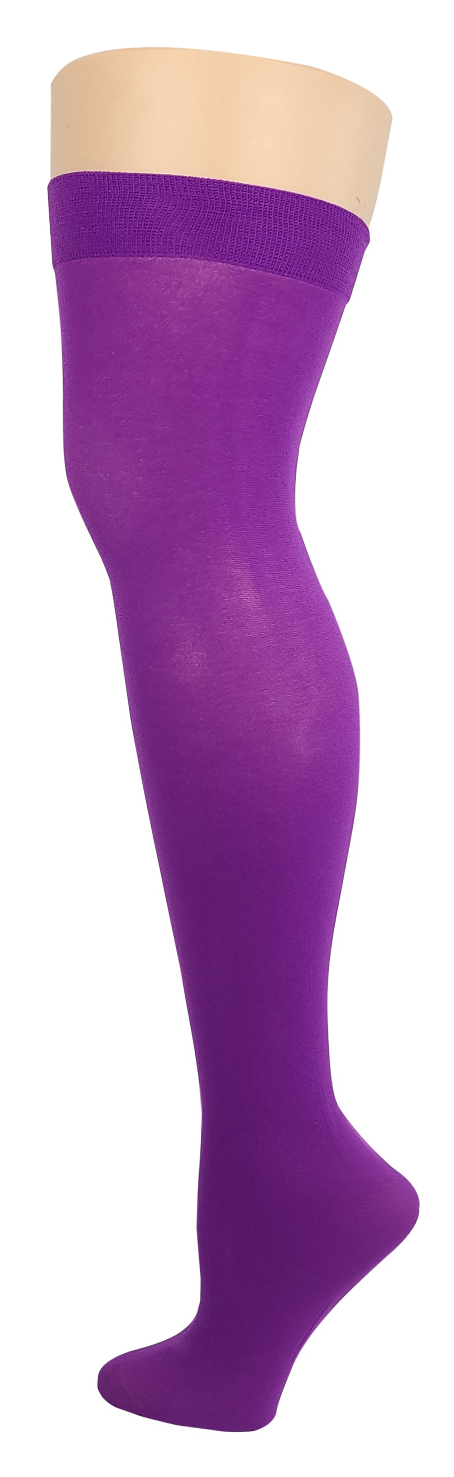 Thigh High Trouser Socks | Opaque Solid Colors | Women