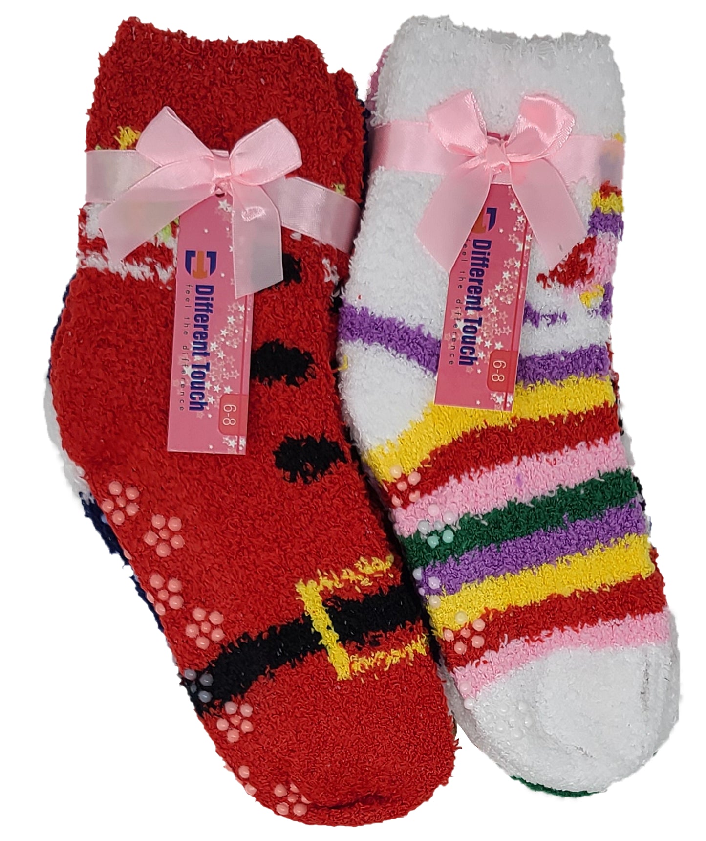 Non-Skid Slipper Socks | Cozy Christmas | Kids (6 pairs)