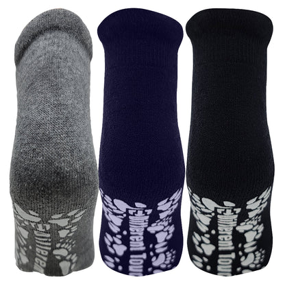 Breathable cotton blend grip socks with anti-skid bottom