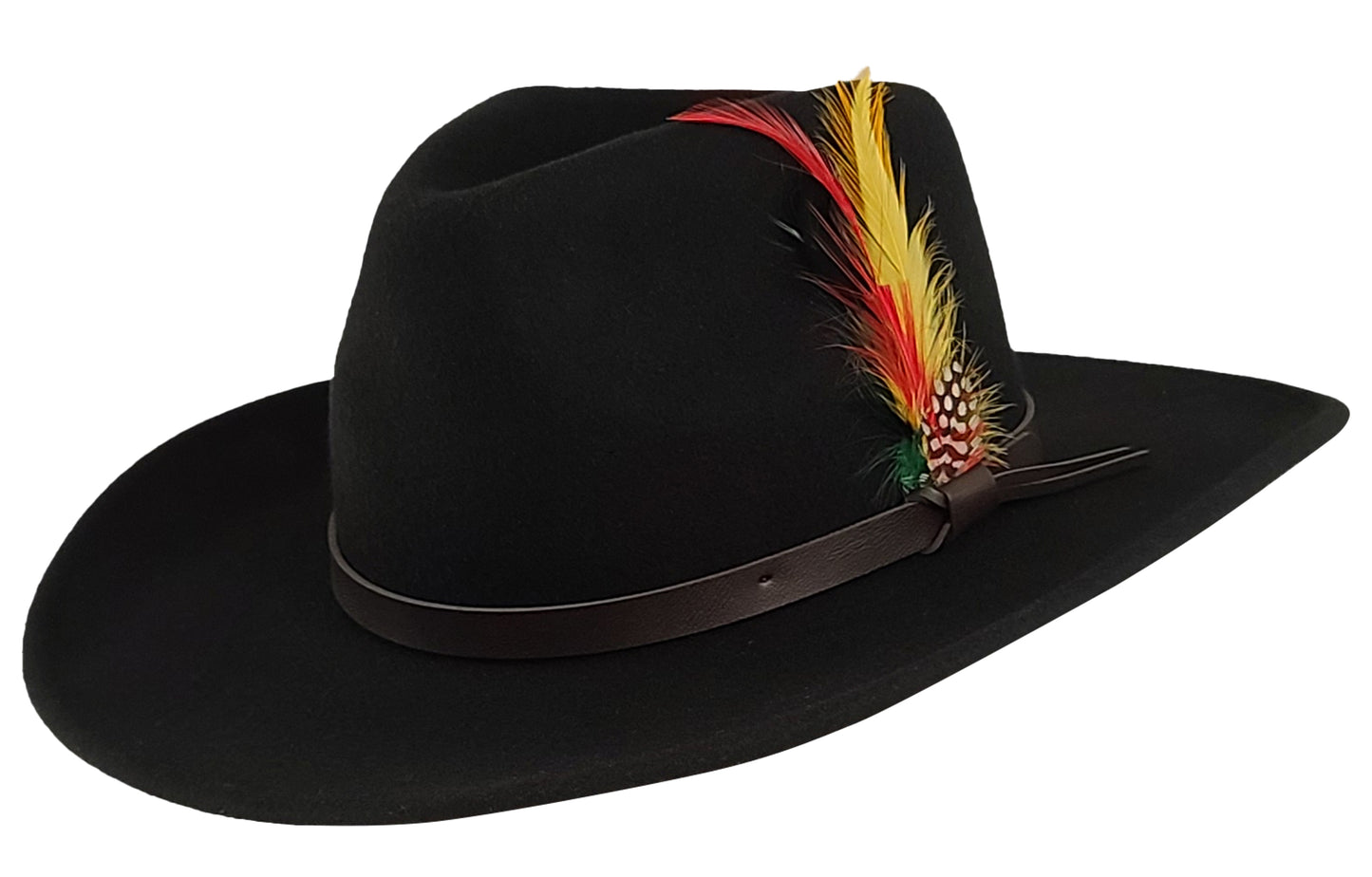 Wide Brim Cowboy Hat | Outback Crushable Wool