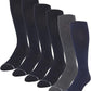 Compression Knee High Socks | Assorted Solid Colors | Men's (6 Pairs)