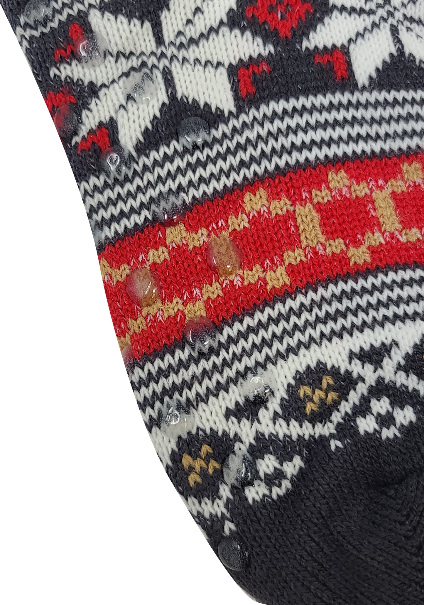 Non-Skid Slipper Socks | Sherpa Fleece Lined with Grippers Christmas | Unisex (6 Pairs)