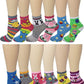 Girls Easter crew socks with cute spring designs – 12-pair pack