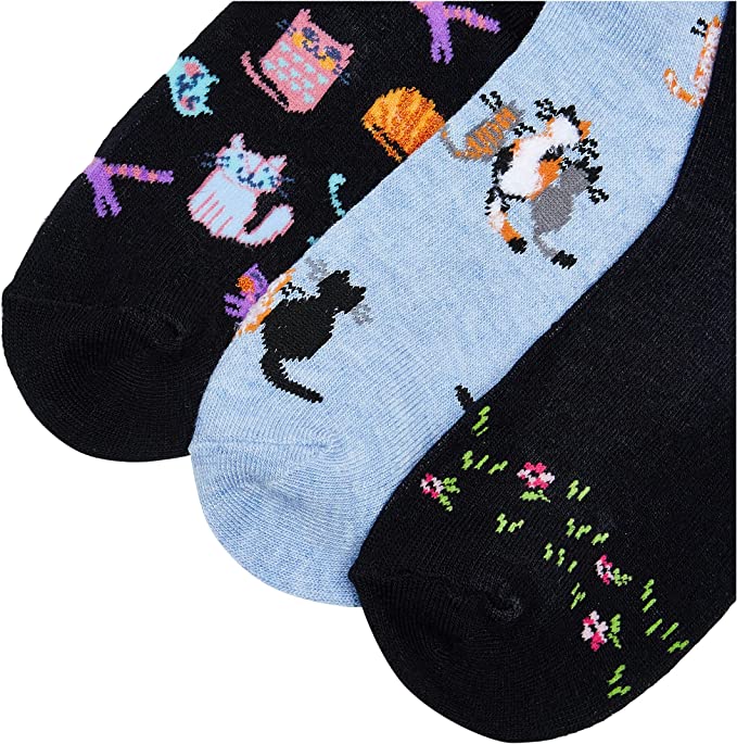 Crew Acrylic Socks | Novelty Assorted Design | Davco Women's (3 Pairs)